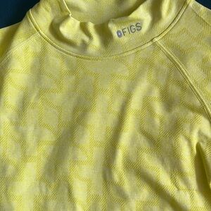 Figs Bright Yellow Geometric Top